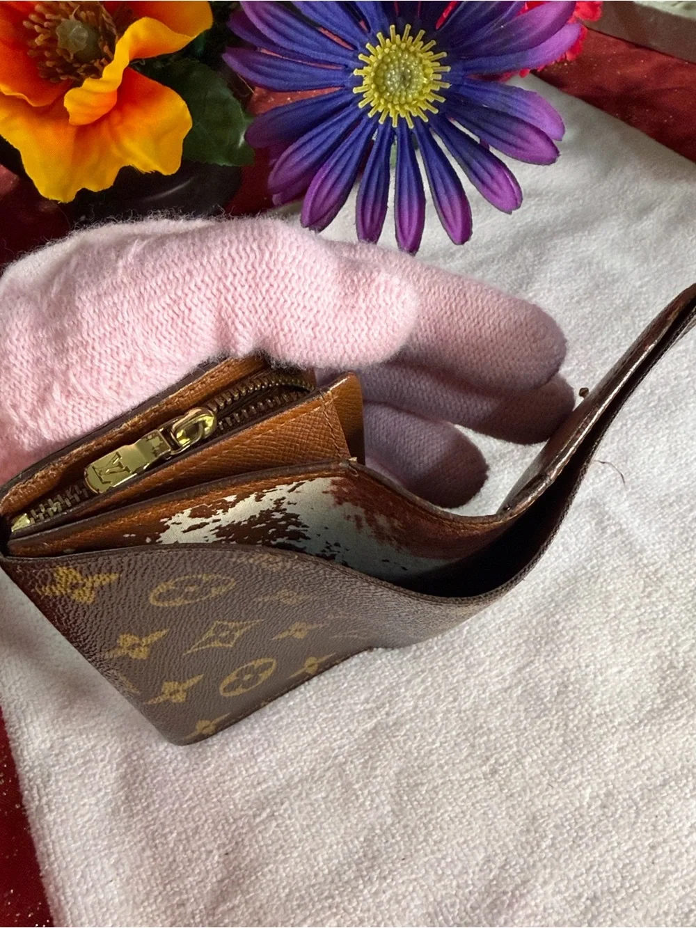 Louis Vuitton Brown Monogram Canvas Compact wallet